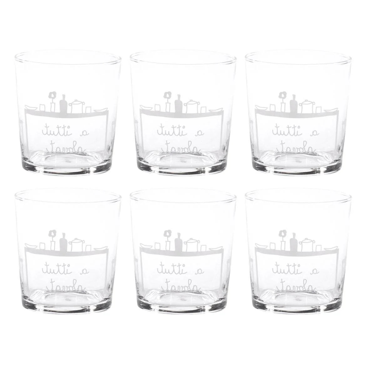Simple Day - Set 6 Bicchieri acqua Tutti a Tavola 37 cl - 10011906