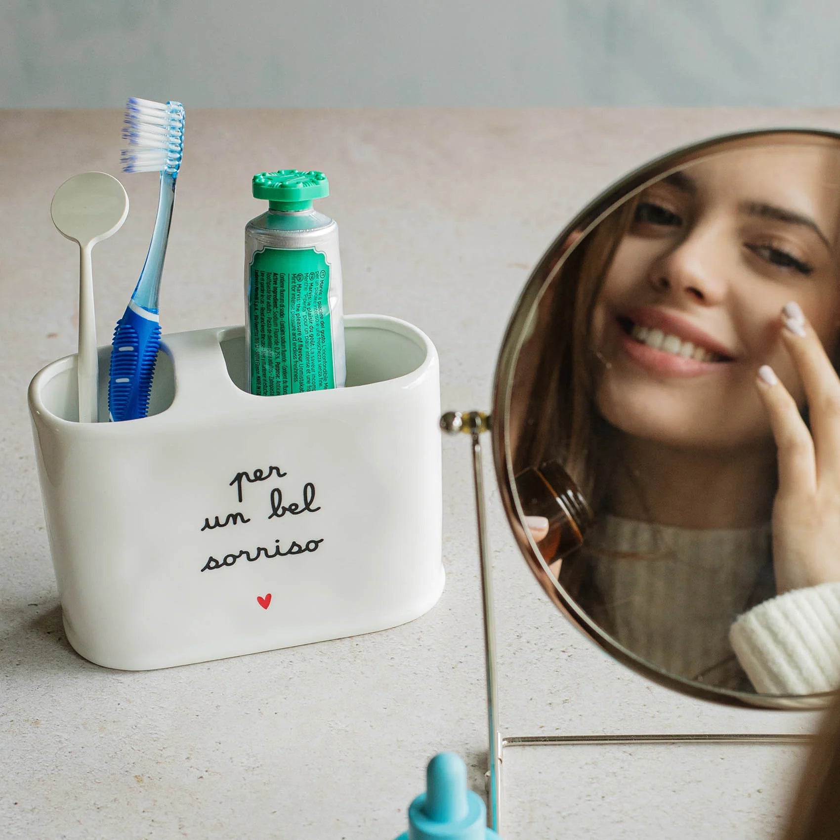 Portaspazzolino XL "Per un bel sorriso"