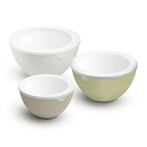 CIOTOLE IN PLASTICA CON COPERCHI, SET 3 PZ "PRESTO"