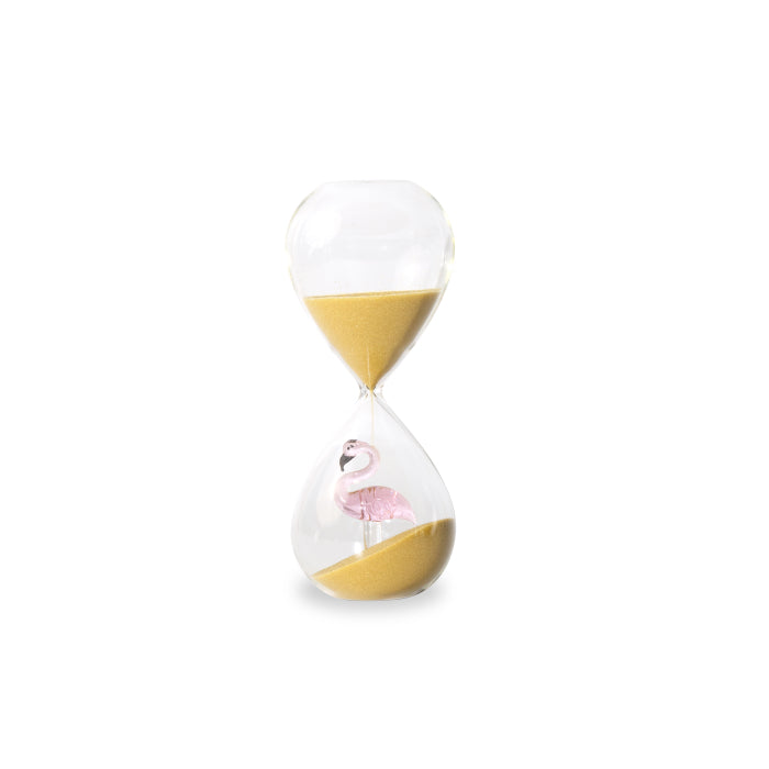 Clessidra in vetro borosilicato con soggetto interno. Durata 15 min. Decoro FENI