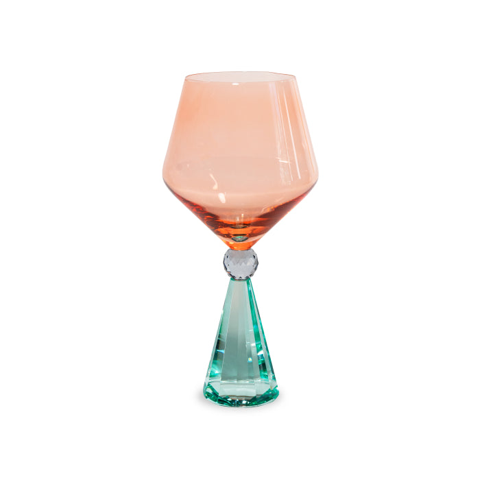 Calice per gin tonic in vetro con base effetto diamante 540 ml.