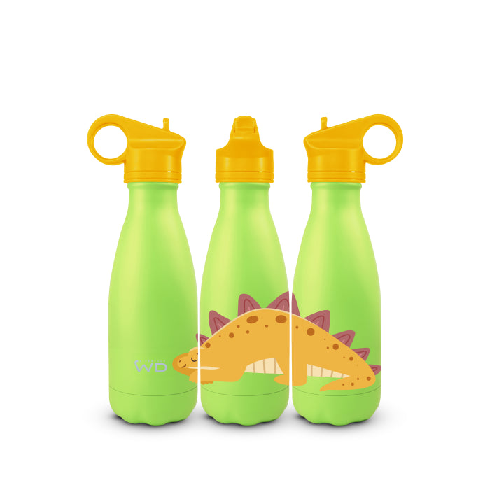 Bottiglia termica in acciaio inox 260 ml. Decoro DINOSAURO.