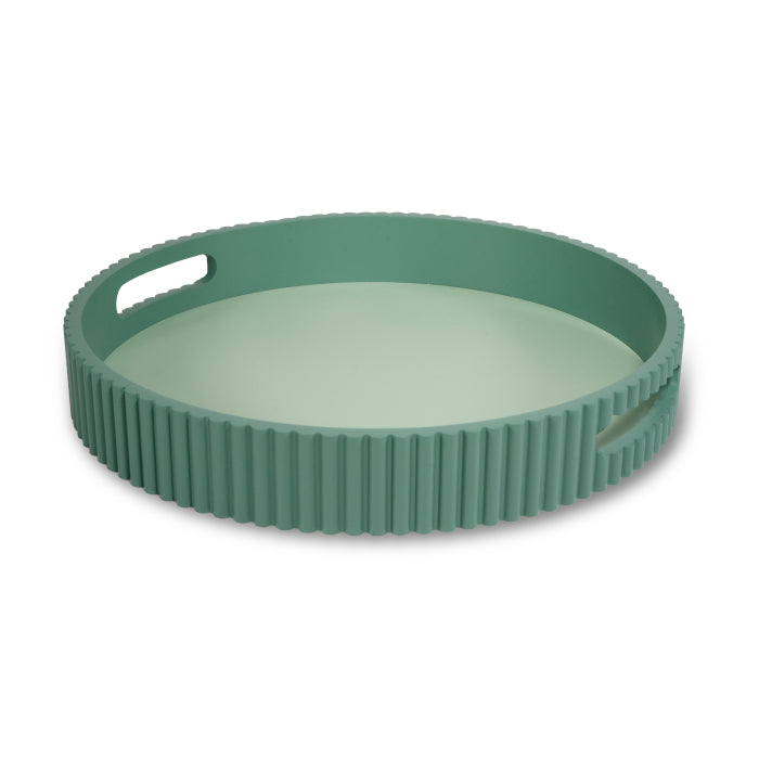 Vassoio Ø 30 cm in MDF. Colore VERDE.