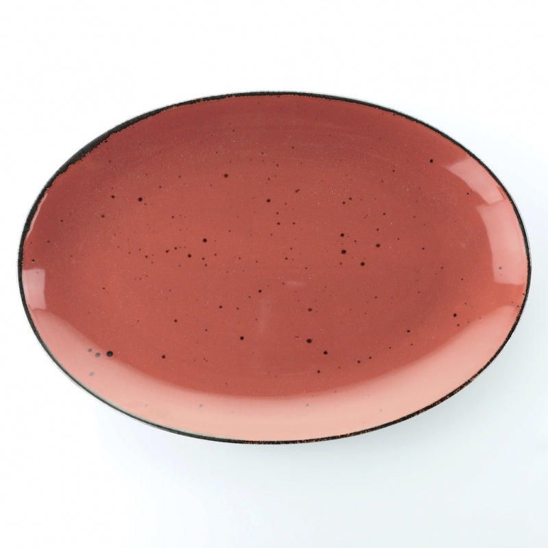 Vassoio ovale 38 cm Cottage Marsala Red