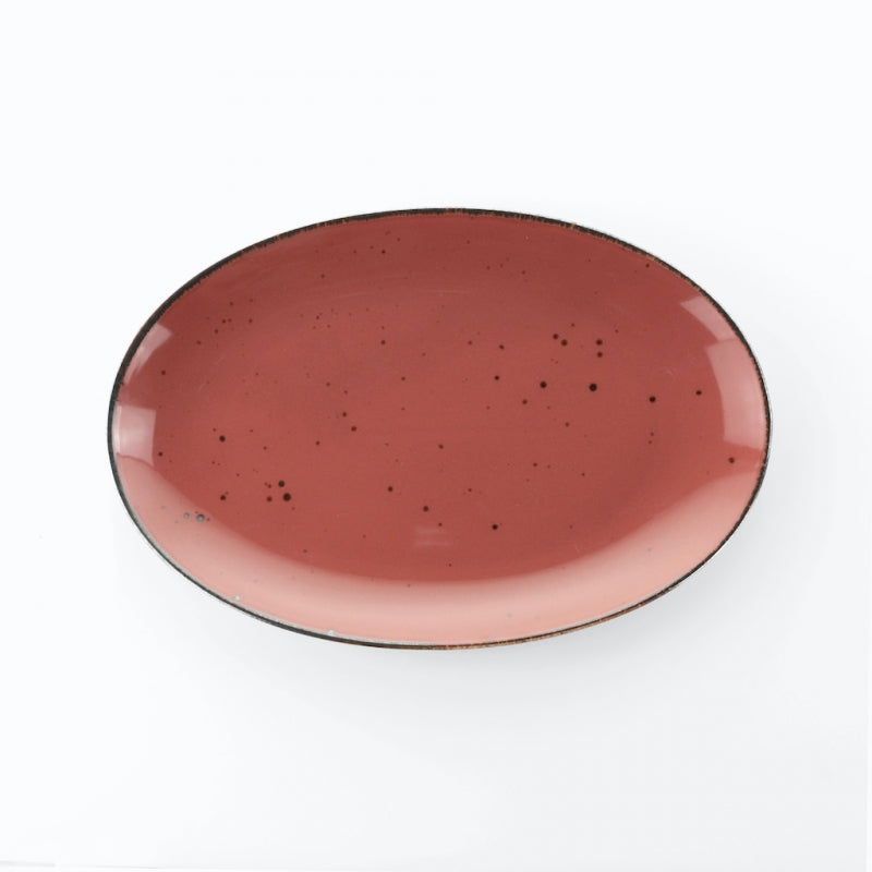 Vassoio ovale 31 cm Cottage Marsala Red