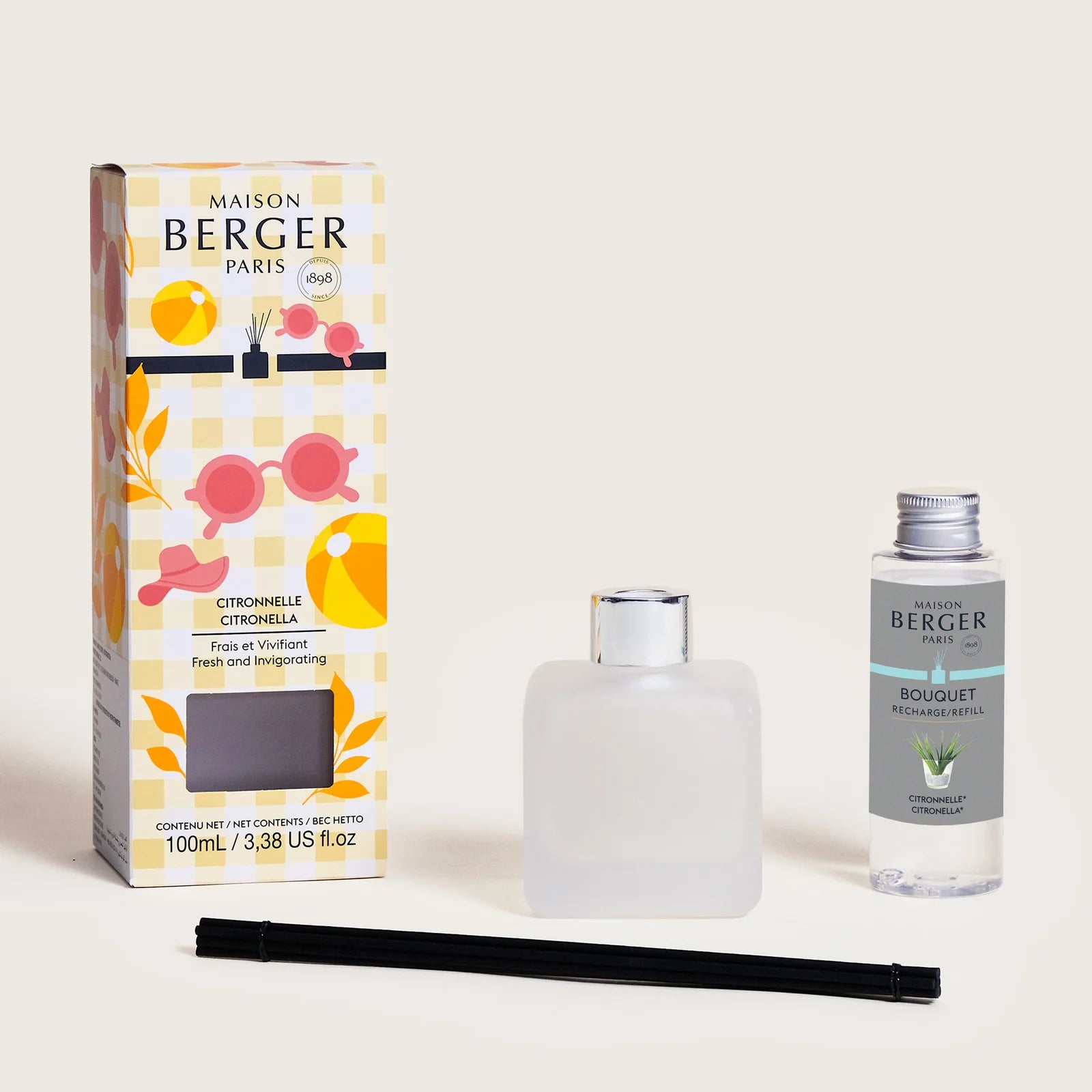 Bouquet con bastoncini - Collezione ESTIVALE Citronnelle 100ml