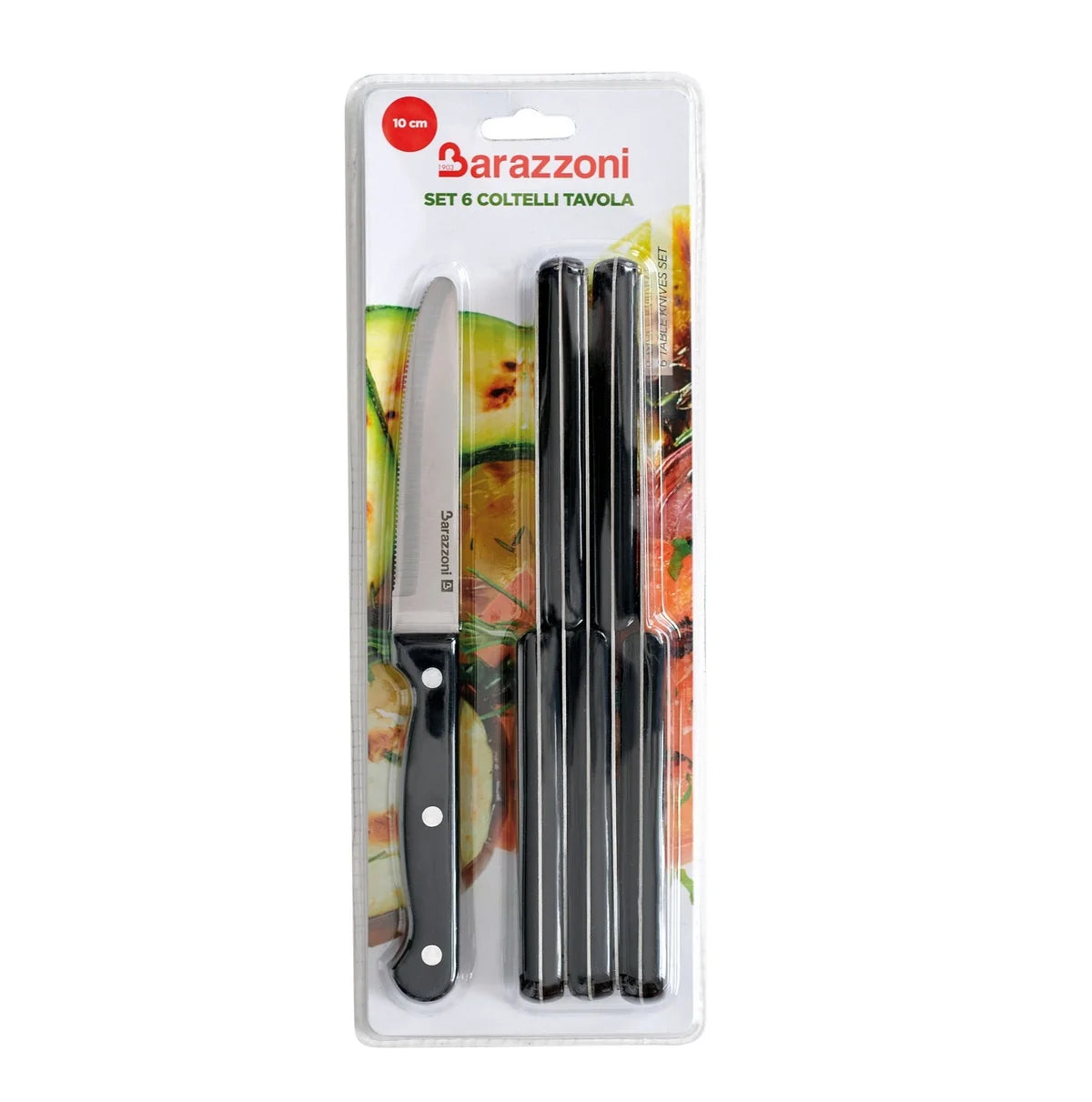 Set 6 coltelli tavola, Lunghezza: cm 10