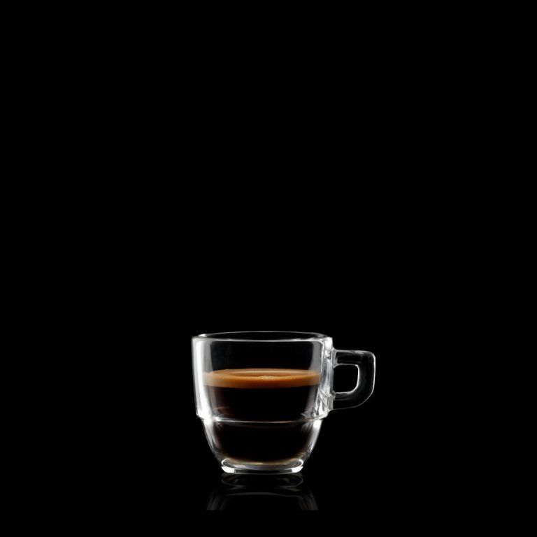 Tazzina da caffè in vetro impilabile 8 cl - set 6 tazzine
