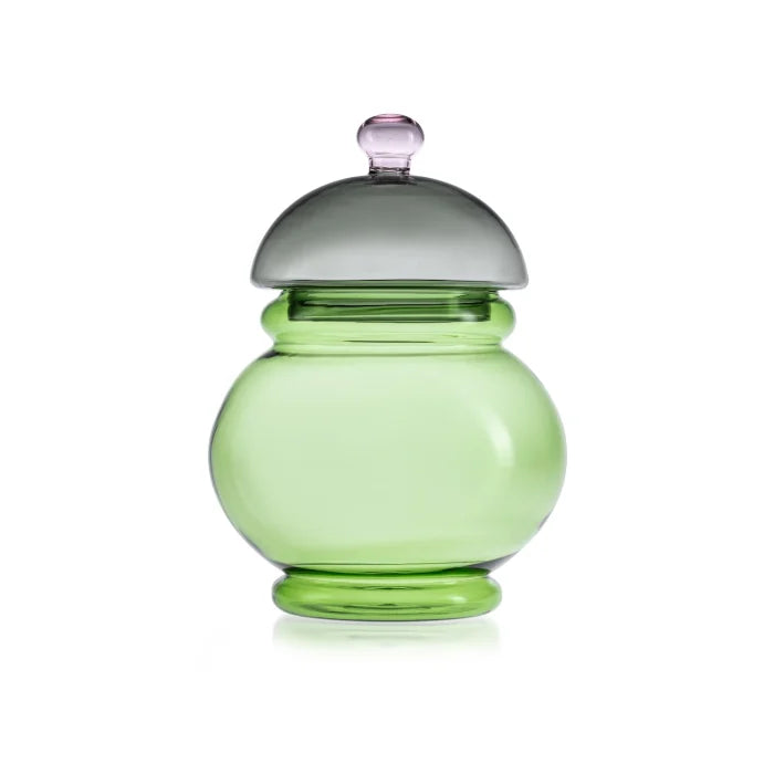 Gli Scacchi contenitore vetro borosilicato verde felce