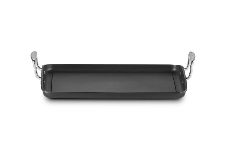 Grill grande liscio in alluminio antiaderente 35 cm