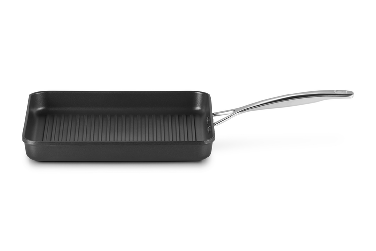 Grill quadrato con manico in alluminio antiaderente 28 cm