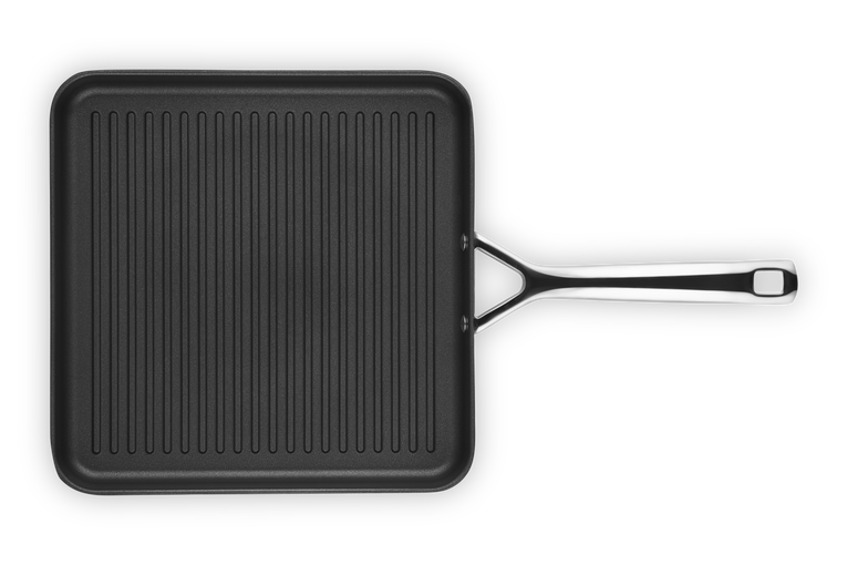 Grill quadrato con manico in alluminio antiaderente 28 cm