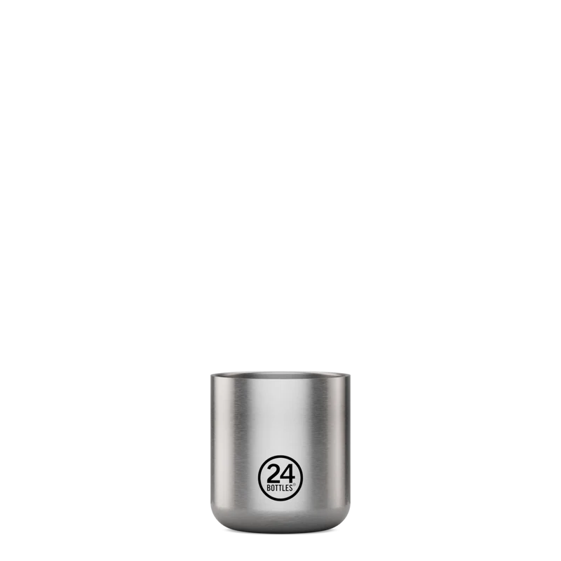 24 bottles - Casa Cup Brushed Steel 220 ml - 002457