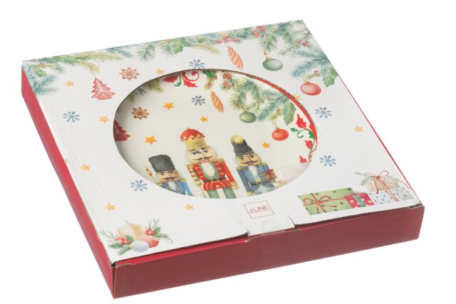 JOLIPA - Piatto Da Torta 2 Livelli Schiaccianoci ceramica bianco - 49323