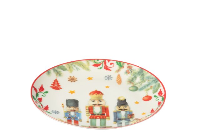 JOLIPA - Piatto Rotondo Schiaccianoci ceramica bianco - 49325