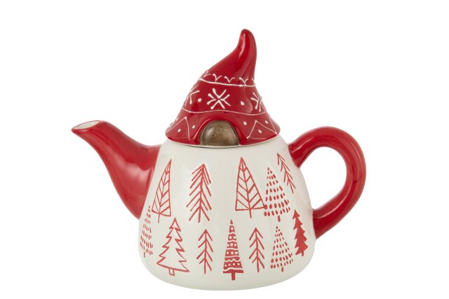 JOLIPA - Teiera Babbo Natale Dolomite Bianco/Rosso - 59127