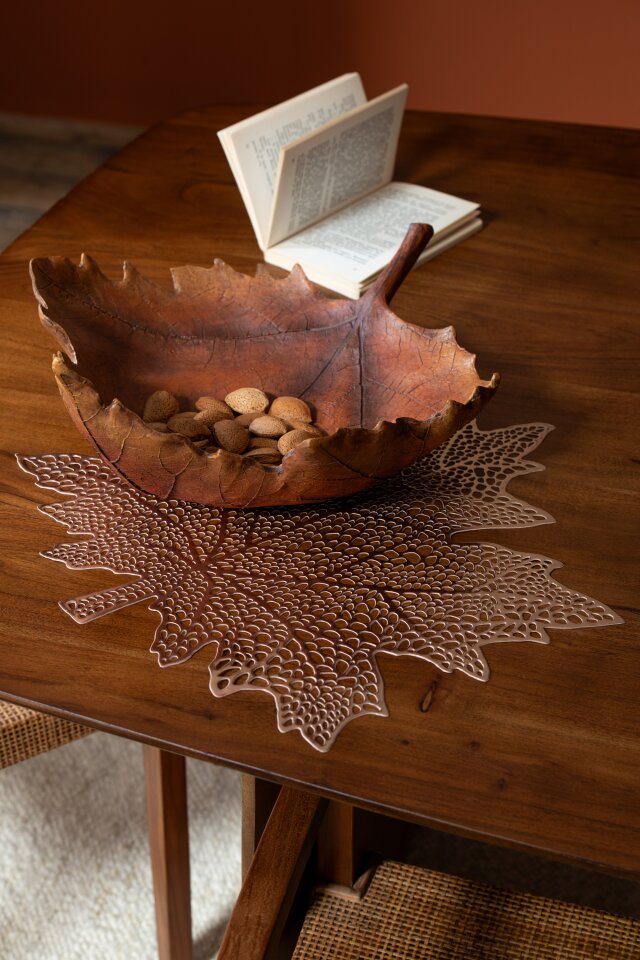 JOLIPA - Tovaglietta Leaf Plastica Marrone - 59757