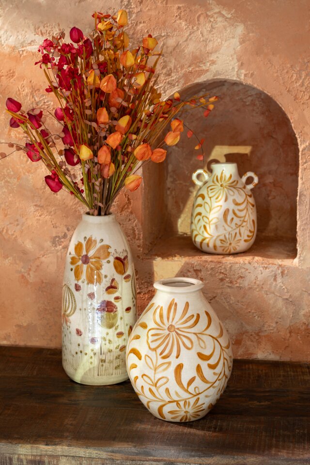 JOLIPA - Vaso Vintage Gres Multicolore Small - 63142