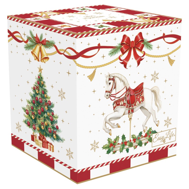 Easy Life - Tazza in scatola di latta 4 decori CHRISTMAS HERITAGE - R1794#CTAL