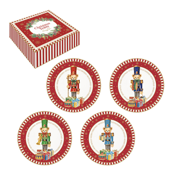 Easy Life - Set 4 svuota tasche in porcellana CHRISTMAS TEDDY - R3220#CHTD