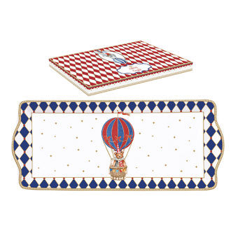 Easy Life - Vassoio 35x15 cm in porcellana CIRCUS - R1109#CIRC