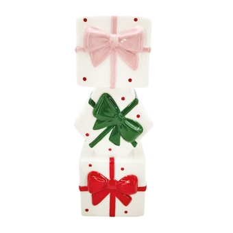 Easy Life - Vaso in ceramica/dolomite in white box RIBBON - R3515#RIBO