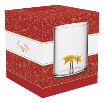 Easy Life - Bicchiere in vetro borosilicato 250 ml STELLA COMETA - R0358#COME