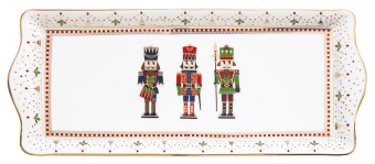 Easy Life - Vassoio 35x15 cm in porcellana NUTCRACKER - R1109#NUTC