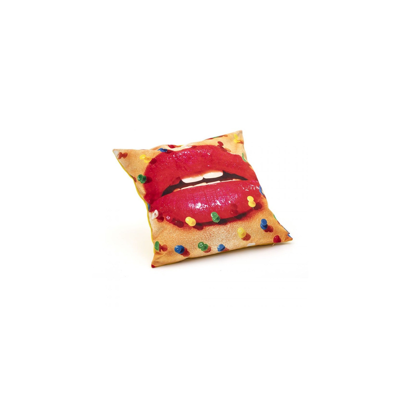 FODERA IN POLIESTERE "TOILETPAPER" Cm.50x50 - MOUTH WITH PINS