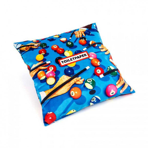Seletti Fodera In Poliestere "Toiletpaper" Cm.50X50-Snooker - 02302F