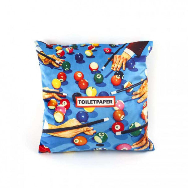 Seletti Fodera In Poliestere "Toiletpaper" Cm.50X50-Snooker - 02302F