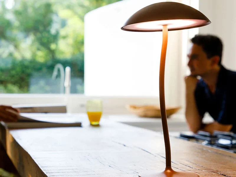 Lampada Cordless Ricaricabile " Stem " - color Corten