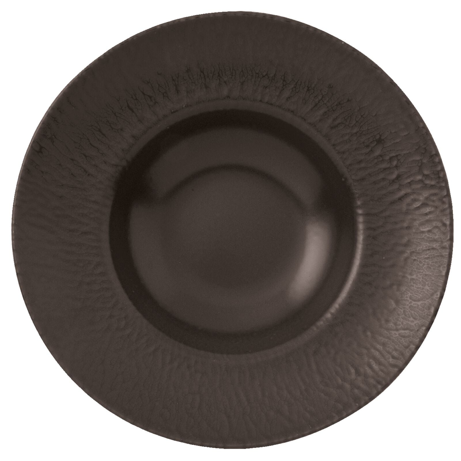 Piatto pasta Onyx in gres porcellanato - colore nero - 29,5 cm