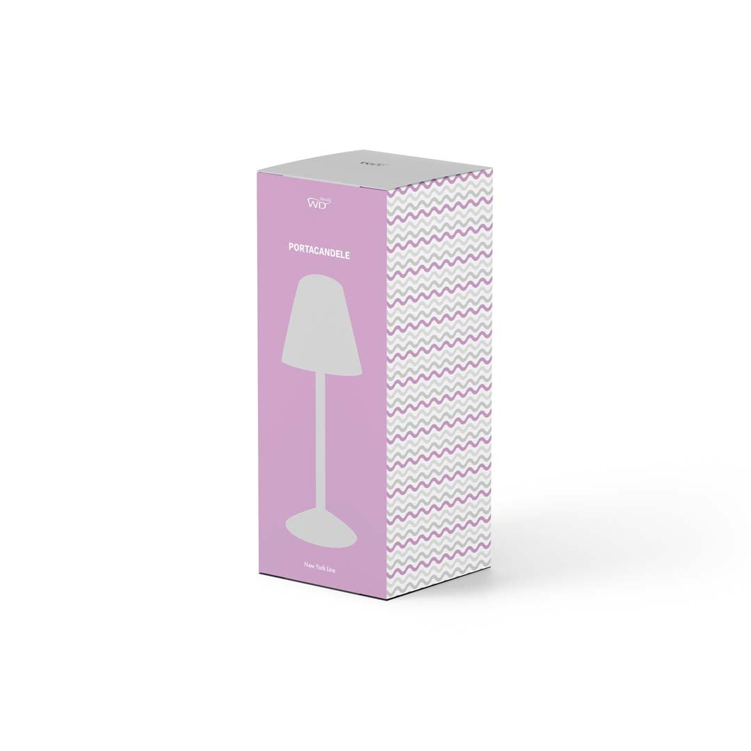 Porta tealight in vetro Borosilicato - 22cm / Trasparente