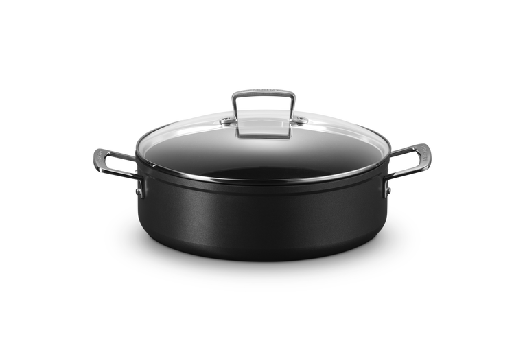 Sauté in alluminio antiaderente con coperchio vetro - 24 cm, 3.3L