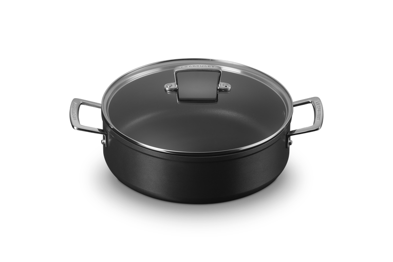 Sauté in alluminio antiaderente con coperchio vetro - 24 cm, 3.3L