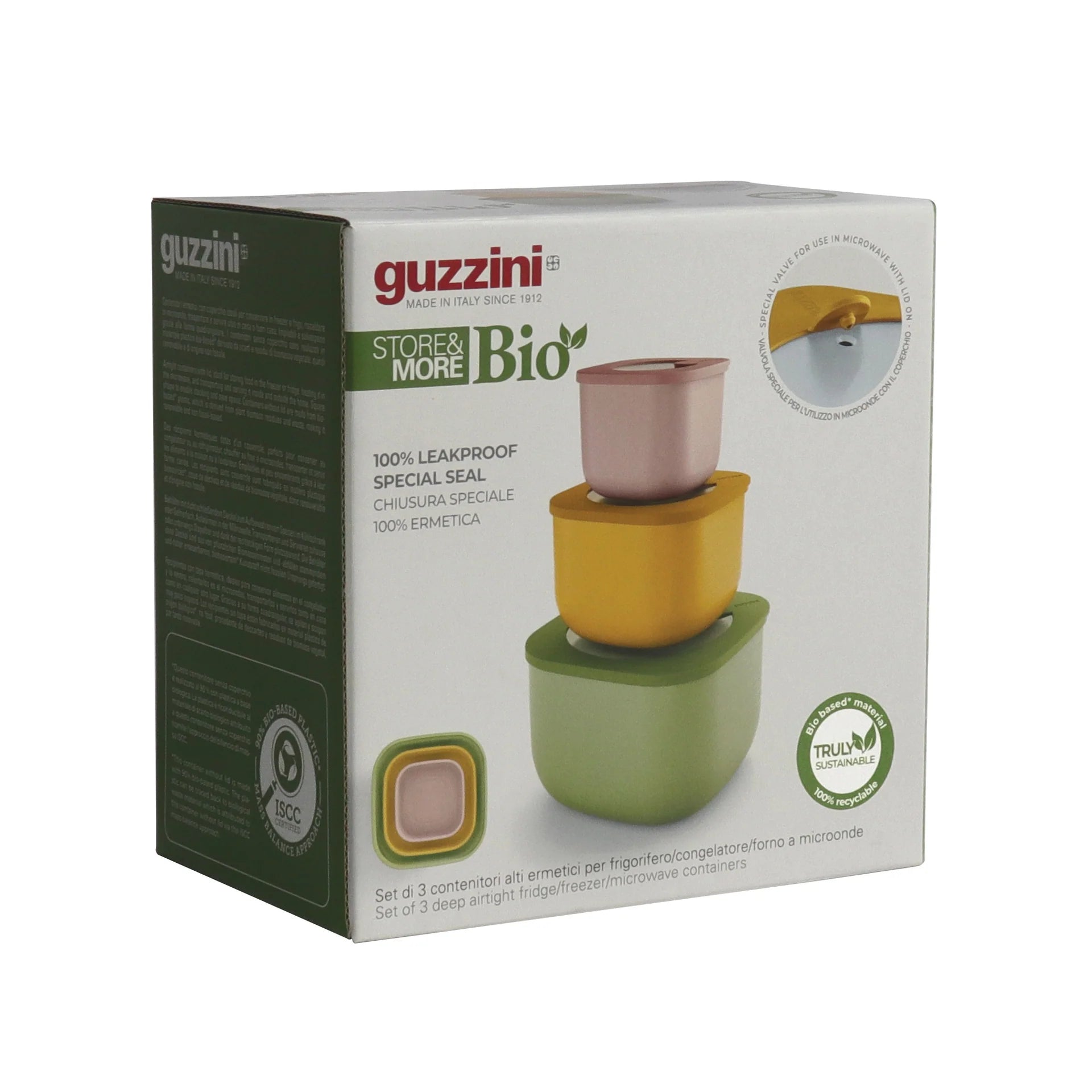 Guzzini Set 3 Contenitori Ermetici Food Storage