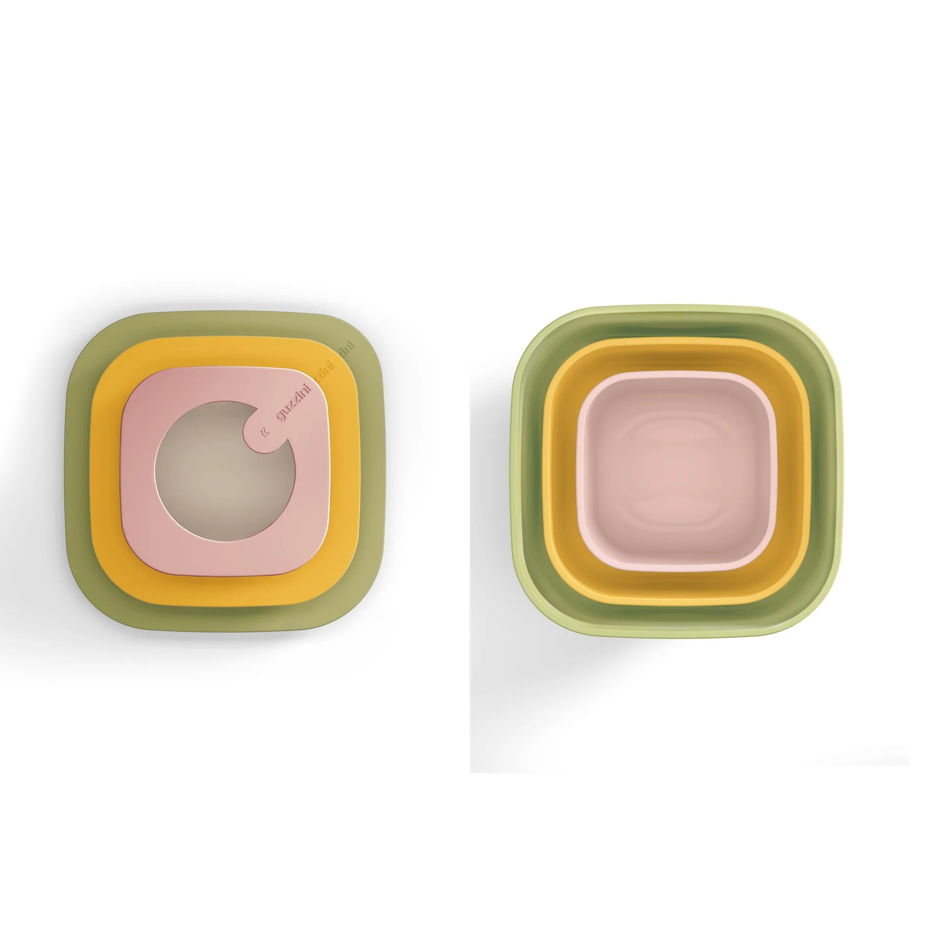 SET 3 CONTENITORI ERMETICI BASSI (ISCC+) 'STORE&MORE BIO' "FOOD