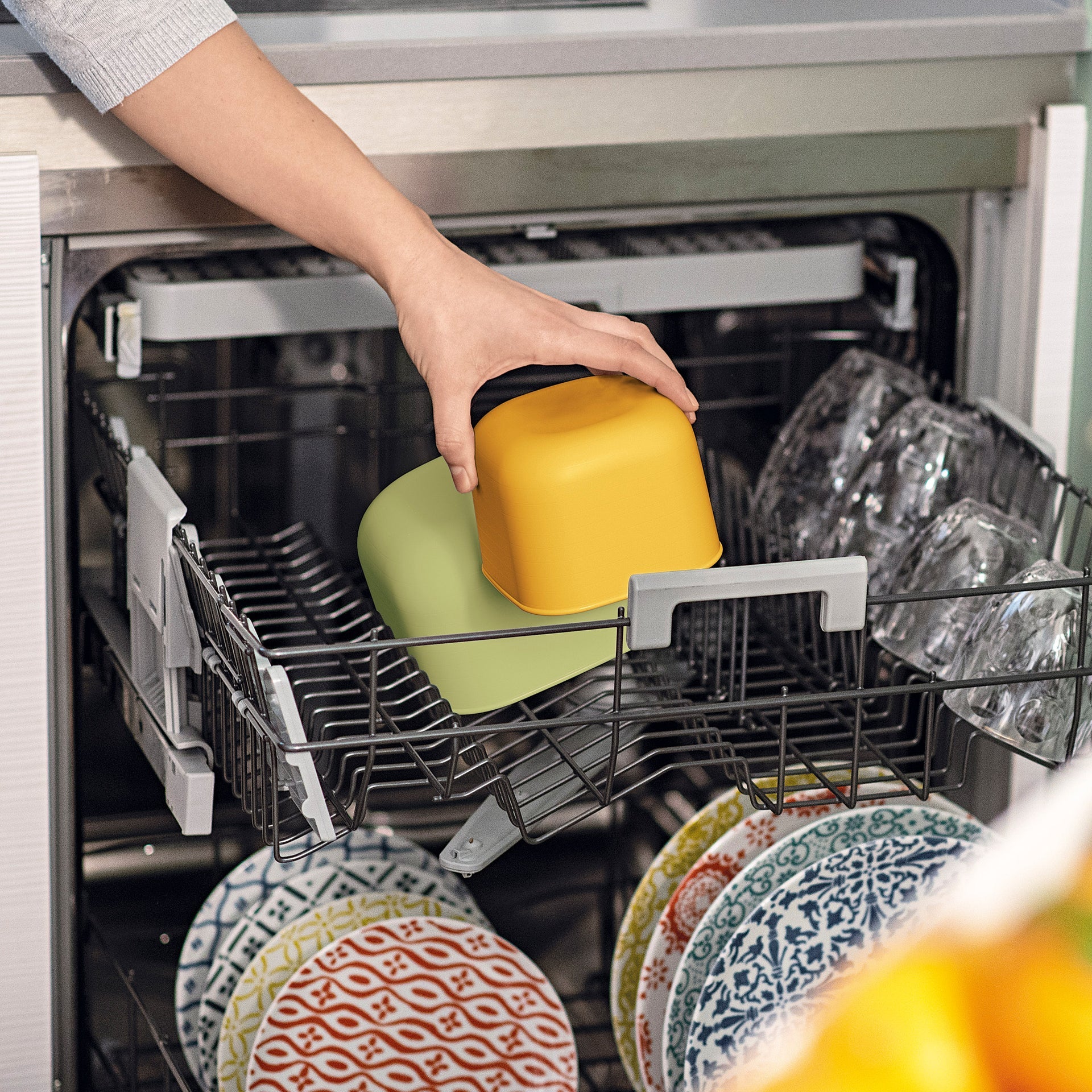 SET 3 CONTENITORI ERMETICI BASSI (ISCC+) 'STORE&MORE BIO' "FOOD