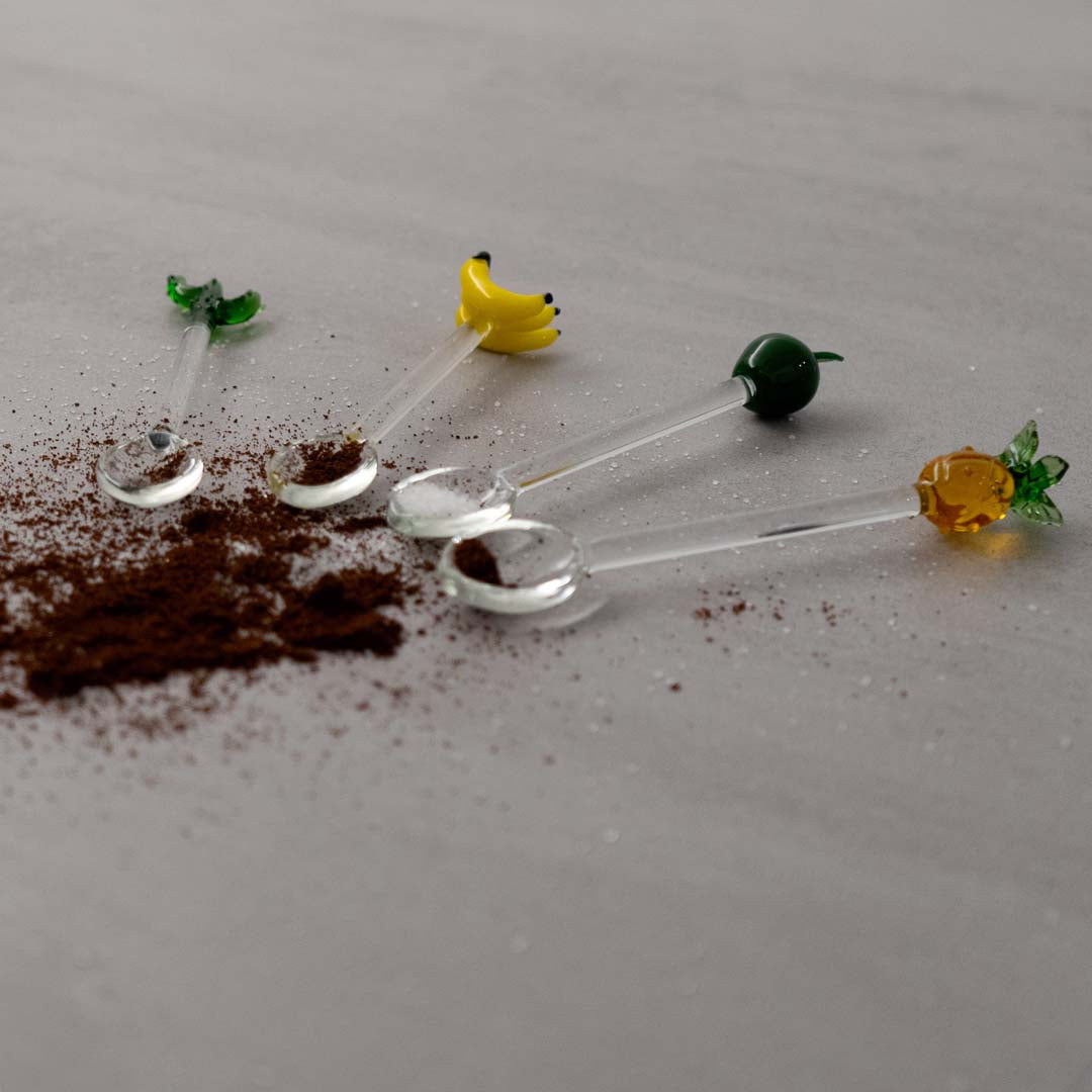 Wd Lifestyle Set 4 cucchiaini da caffè - Decoro Azzurro