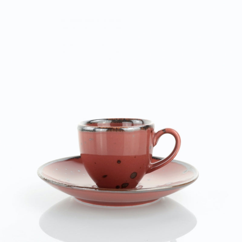 Set 6 tazze caffè Cottage Marsala Red