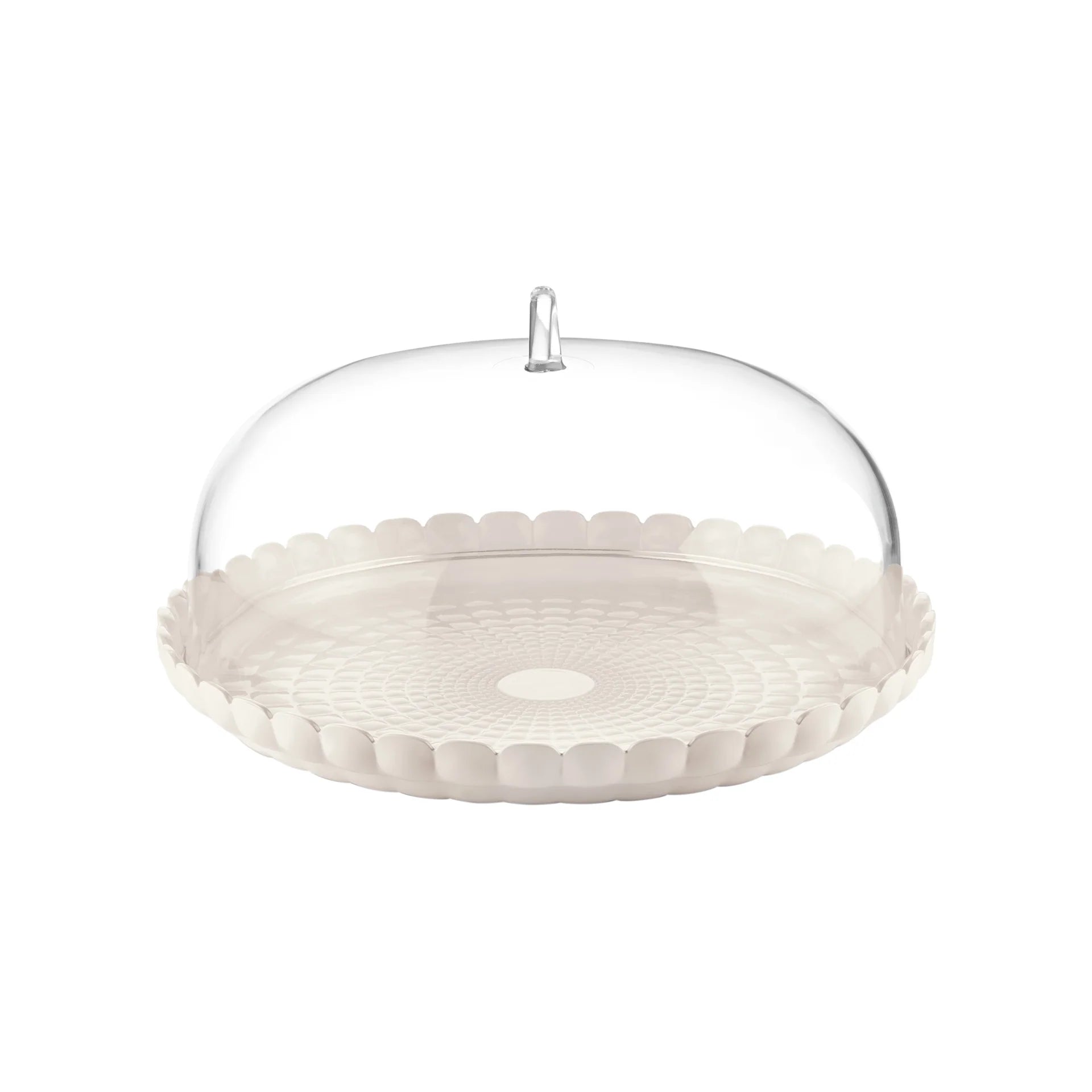 SET TORTIERA "TIFFANY" 36 CM - COLORE BIANCO LATTE