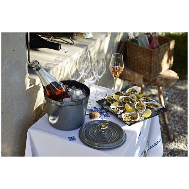 Casseruola con manico - 18 cm, ghisa, Grigio Grafite