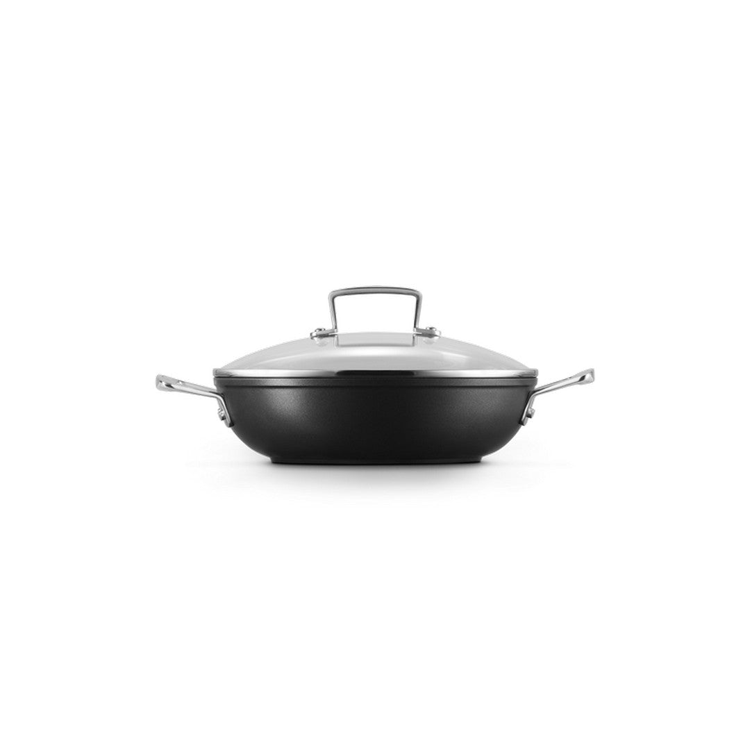 Le Creuset Tegame basso in alluminio antiaderente con coperchio vetro 24 cm