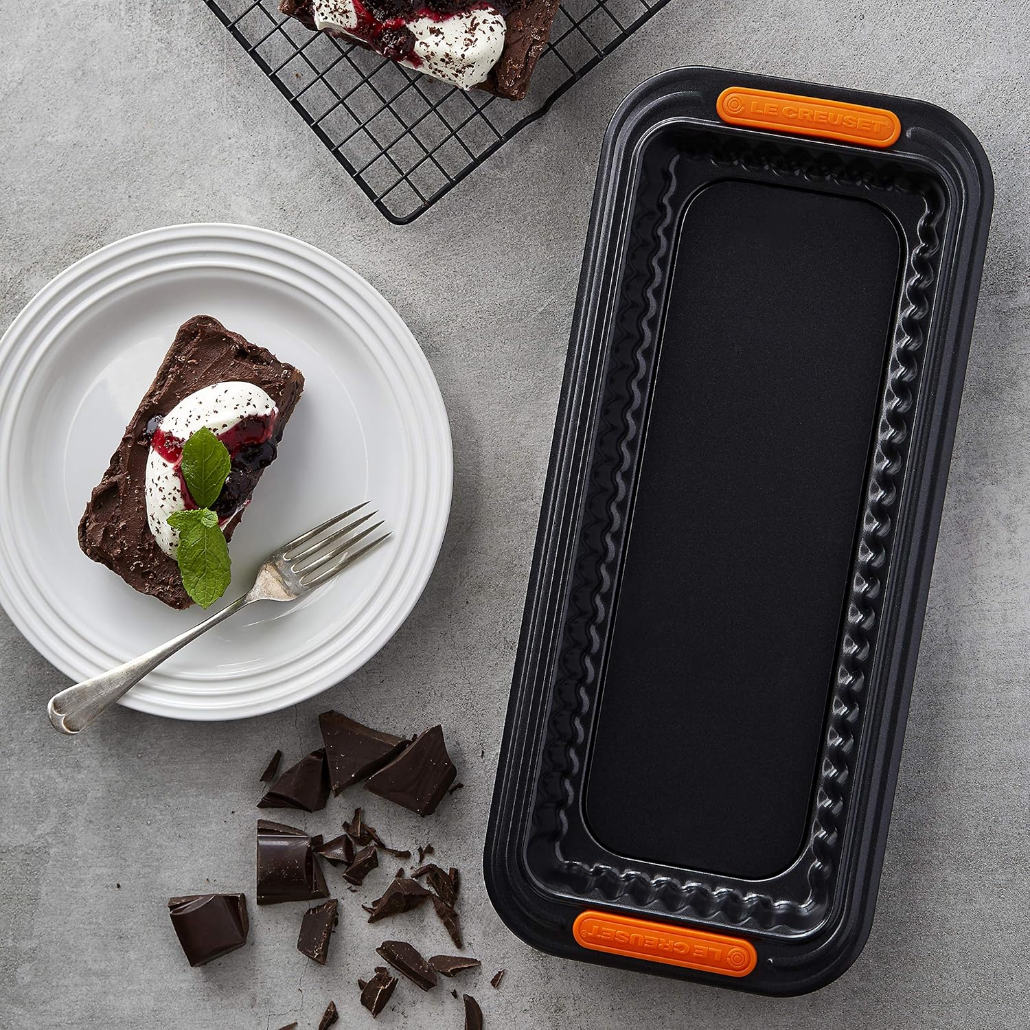 Stampo Tortiera, Rettangolare, 33 x 13 x 3 cm - in acciaio al carbonio