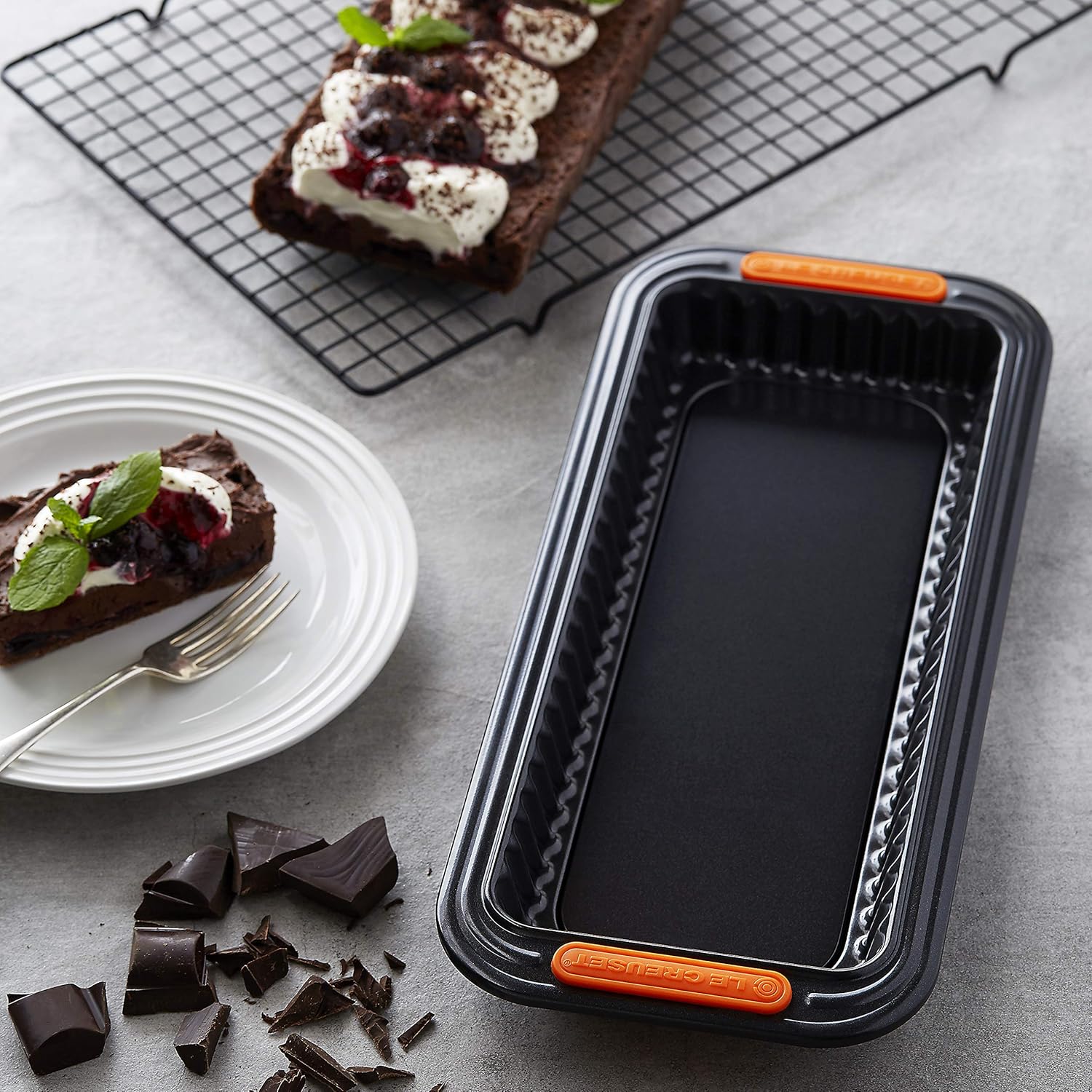 Stampo Tortiera, Rettangolare, 33 x 13 x 3 cm - in acciaio al carbonio