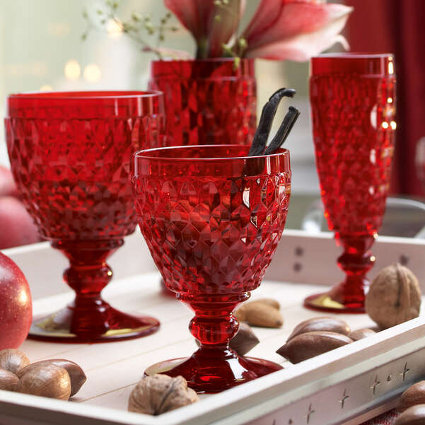 Boston Bicchiere da vino bianco rosso - 120 ml / Cristallo Rosso