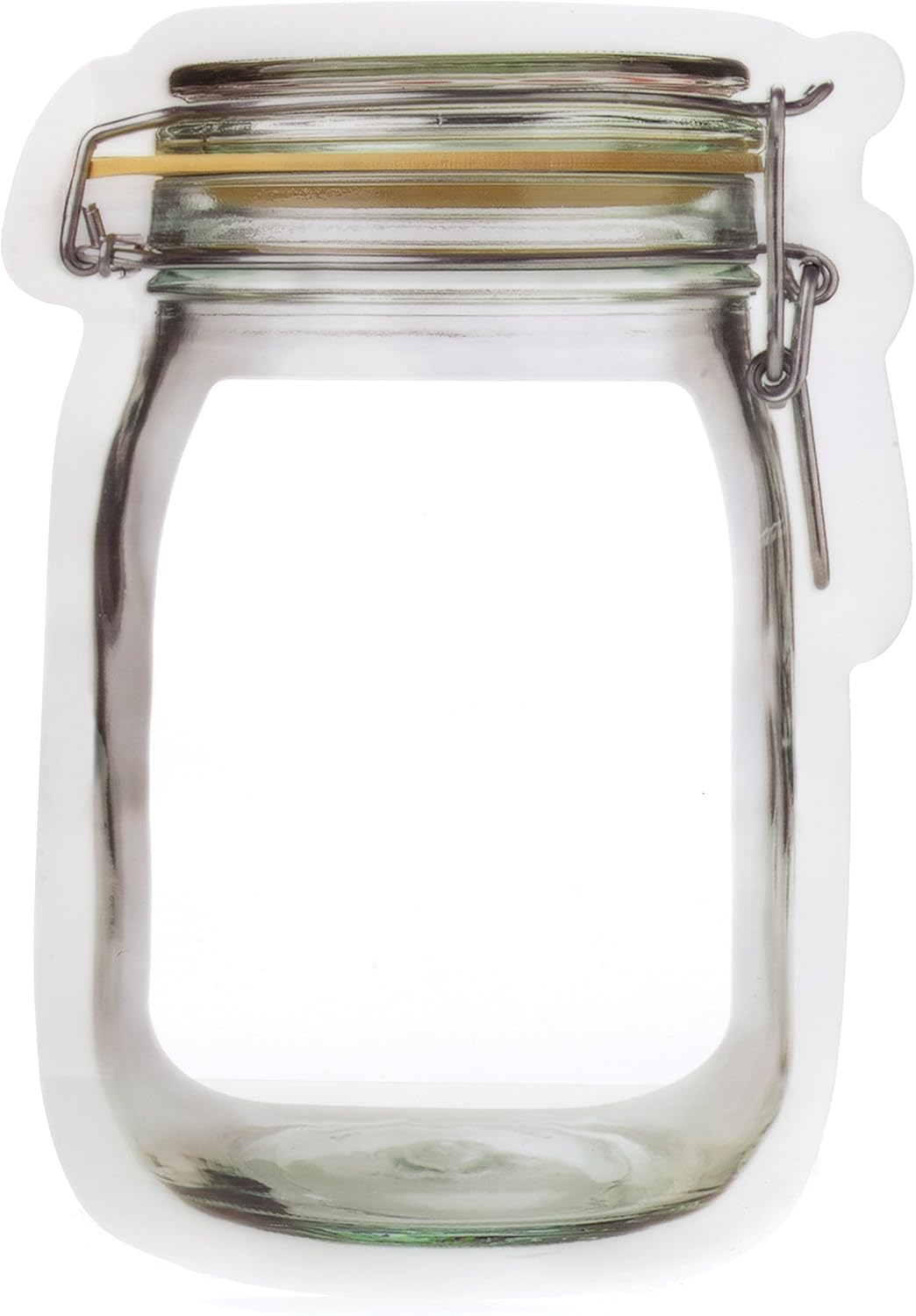 SET 4 Zipper Bags Small Bustine Riutilizzabili Plastica, Trasparente