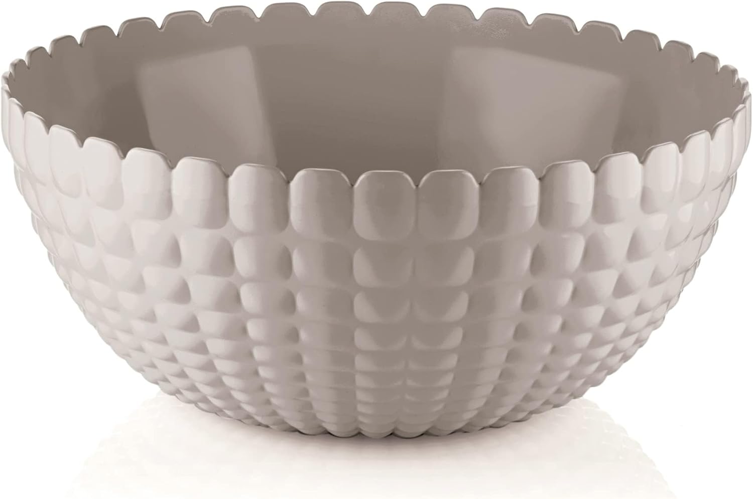 Guzzini - Tiffany, Contenitore in Plastica Riciclata, Ciotola XL - Grig Tortora