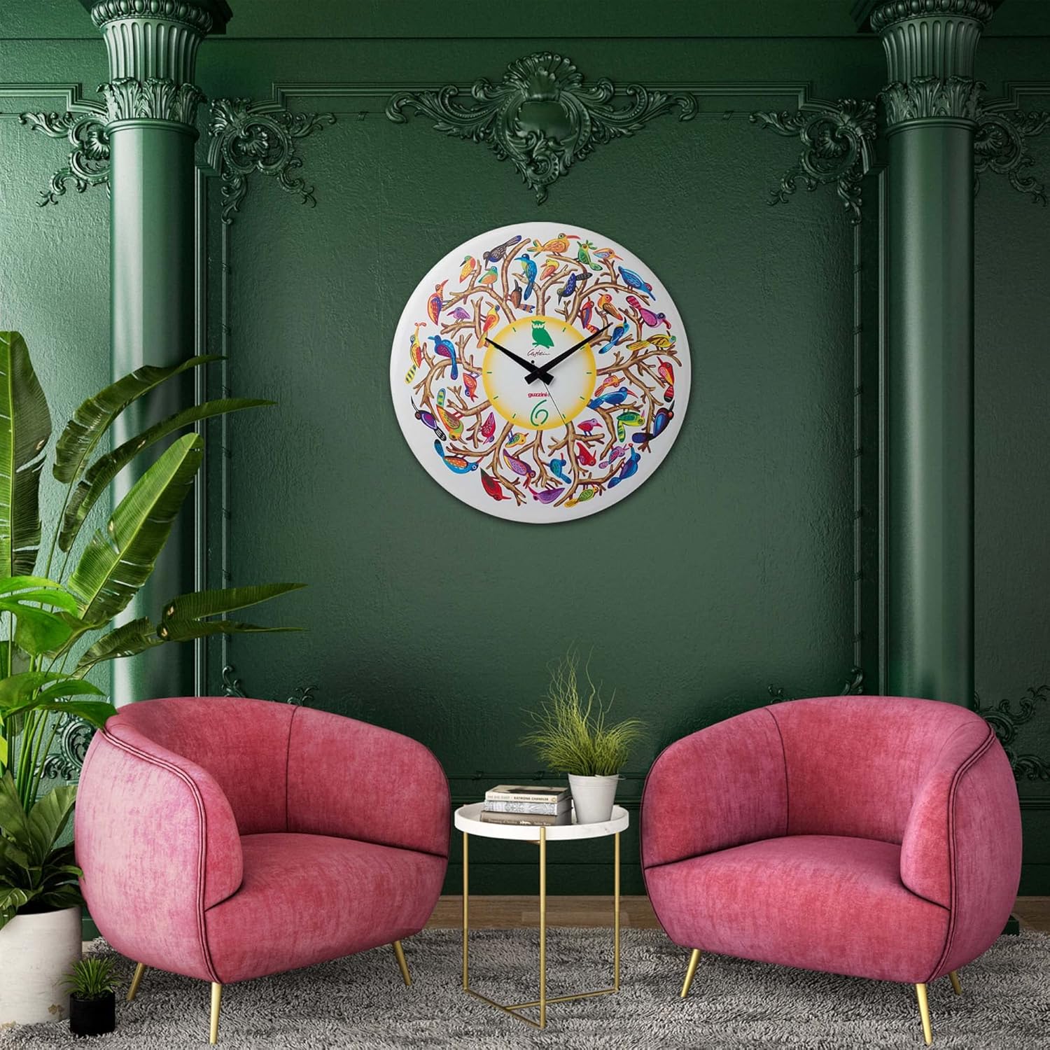 Guzzini - Home, NATURE-TIME Orologio da Parete - Multicolore, Ø 60 cm